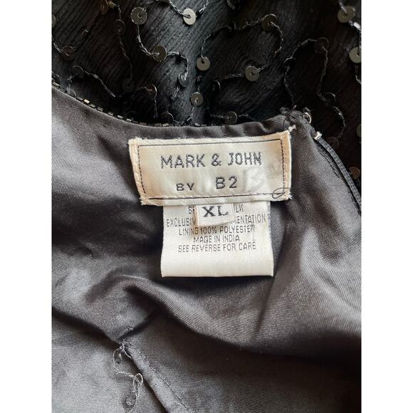 Mark & John by B2 Black Beaded Silk Cocktail Dress - Picture 8 of 9